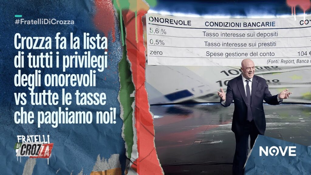 Crozza fa la lista di tutti i privilegi degli onorevoli vs tutte le tasse che paghiamo noi!