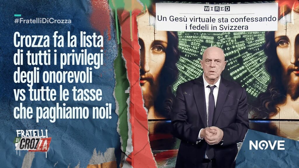 Crozza e il suo monologo sulla Chiesa tra Gesù virtuale e le prediche che devono essere più corte!