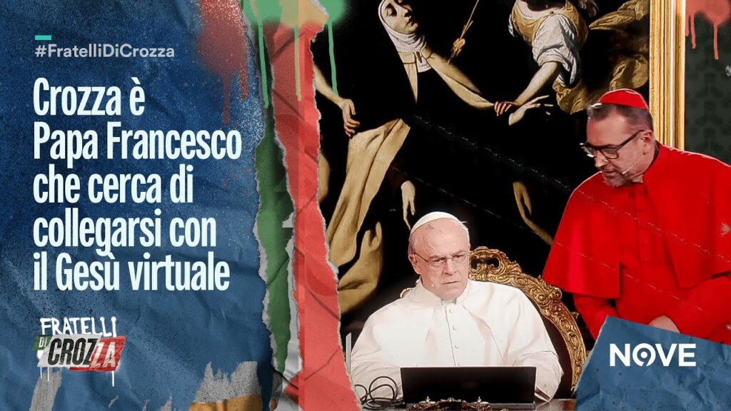 Crozza è Papa Francesco che cerca di collegarsi con il Gesù virtuale | Fratelli di Crozza