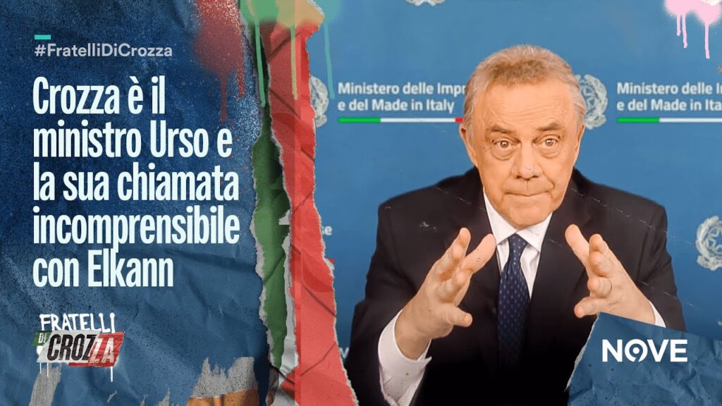 Crozza è il ministro Urso e la sua chiamata incomprensibile con Elkann | Fratelli di Crozza