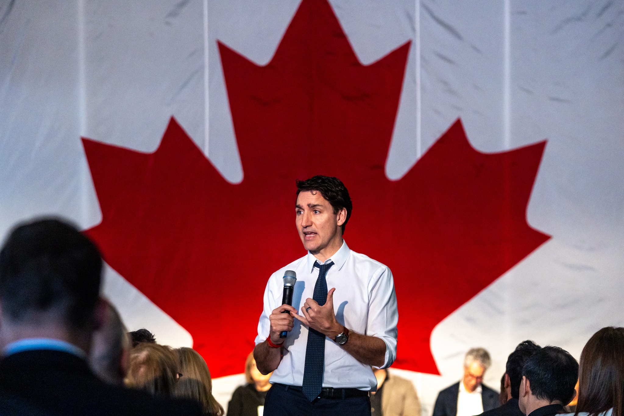 Durante un incontro con rappresentanti del mondo imprenditoriale canadese il premier Trudeau