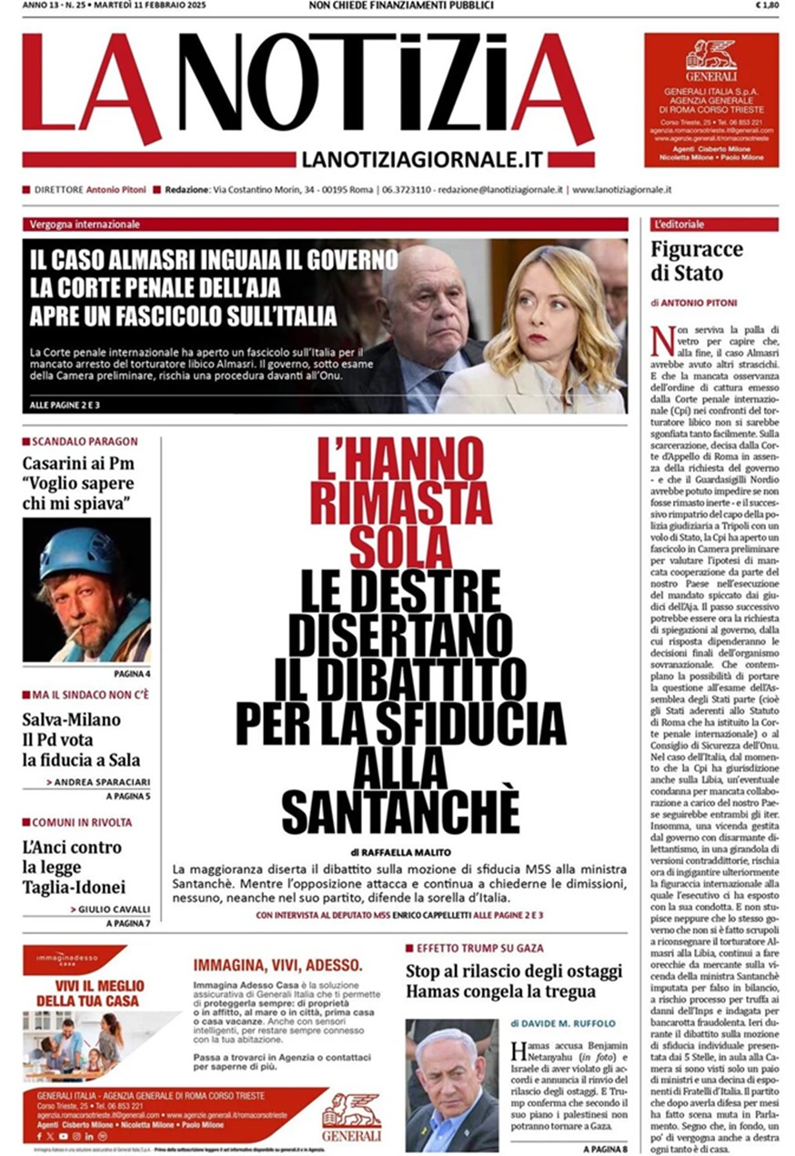 Prima Pagina - La Notizia 11-02-25