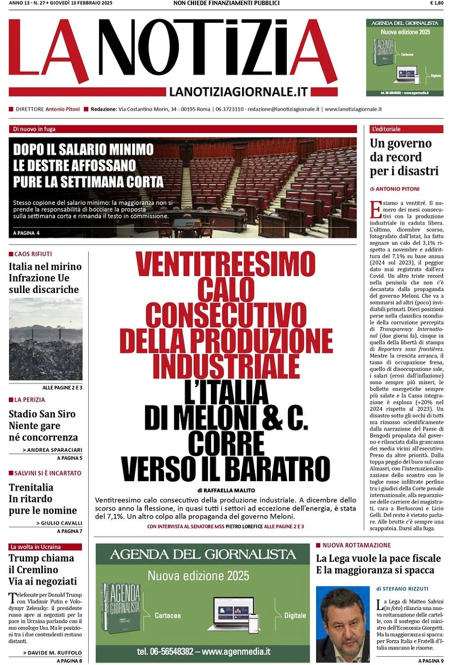 Prima Pagina - La Notizia 13-02-25