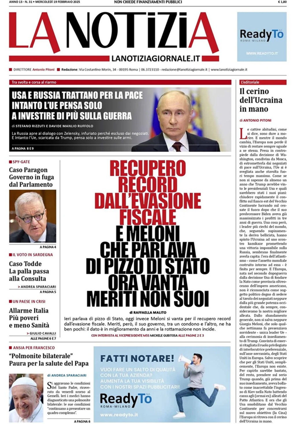 Prima Pagina - La Notizia