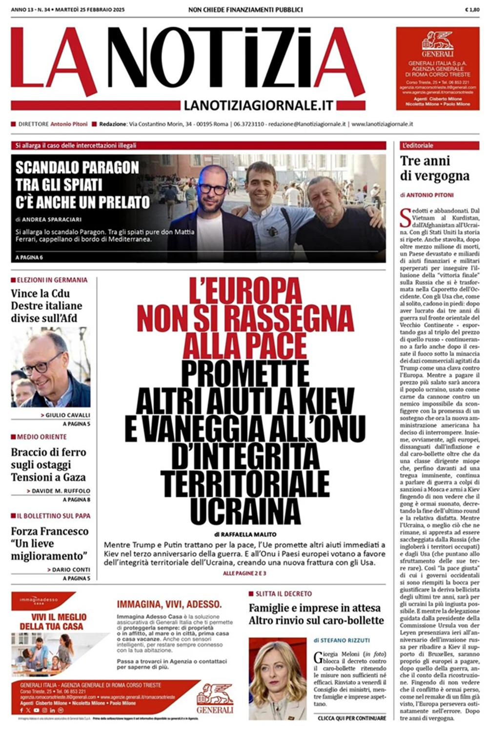 Prima Pagina - La Notizia 25-02-25