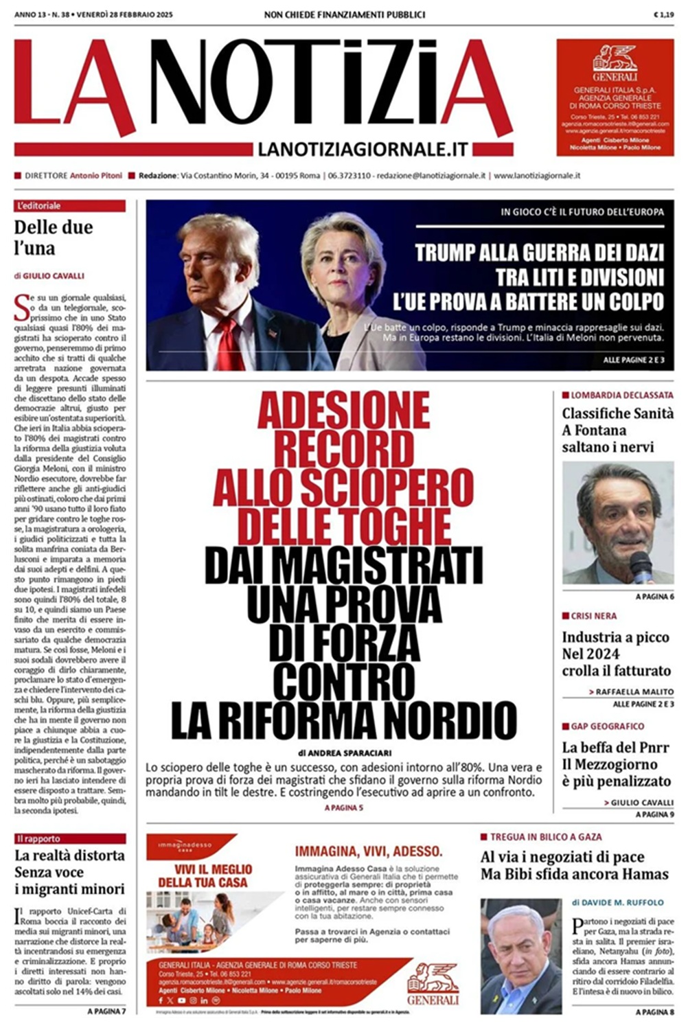 Prima Pagina - La Notizia 28-02-25