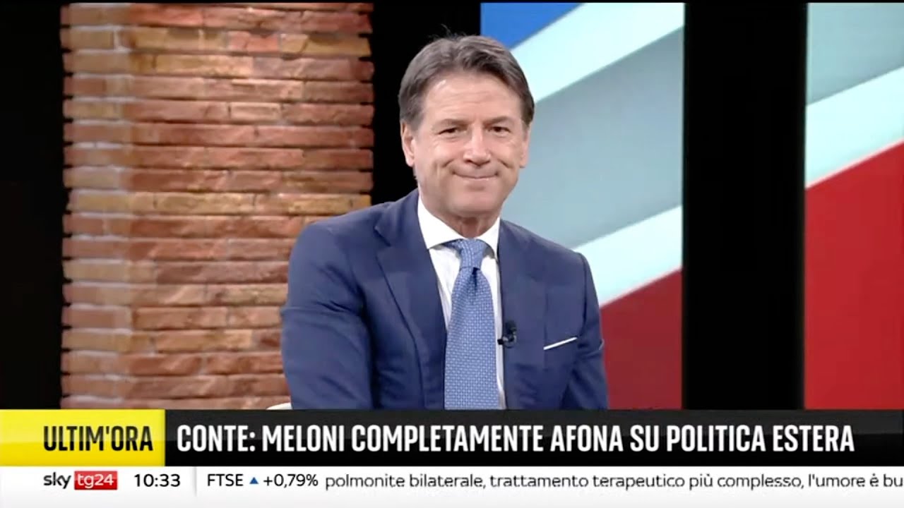 Meloni dove sei? Giuseppe Conte intervistato a Sky Start (SkyTg24)