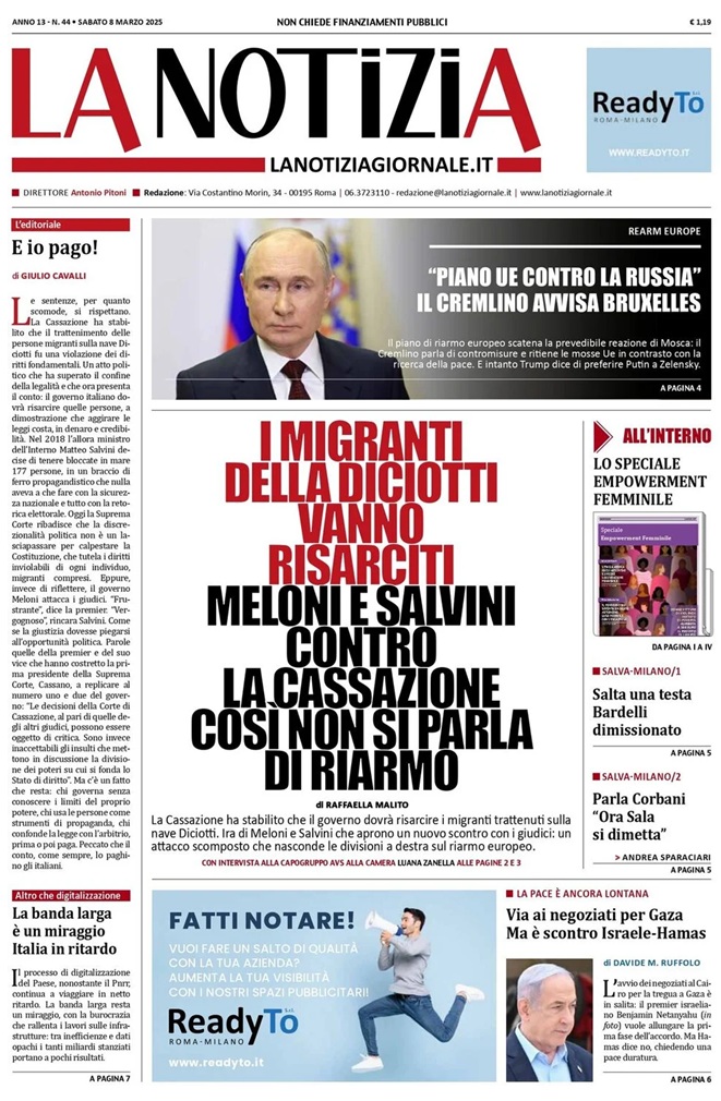 Prima Pagina - La Notizia 08-03-25